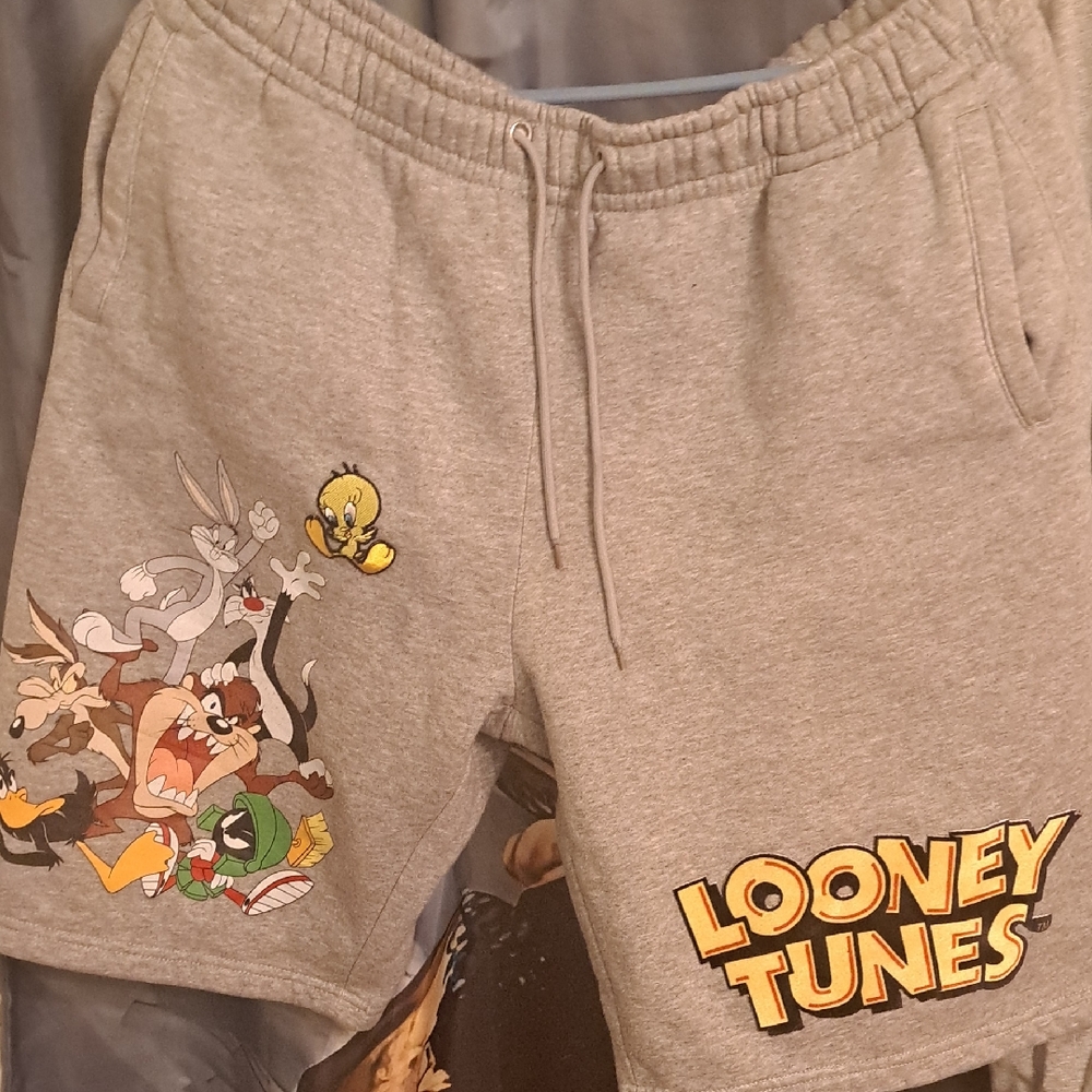 Warner Bros. Looney Tunes Gray Athletic Shorts Set